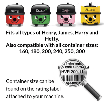 80 Genuine Henry Bags NVM-1CH Hepaflo 907075 / 604015 - Henry Hoover Parts