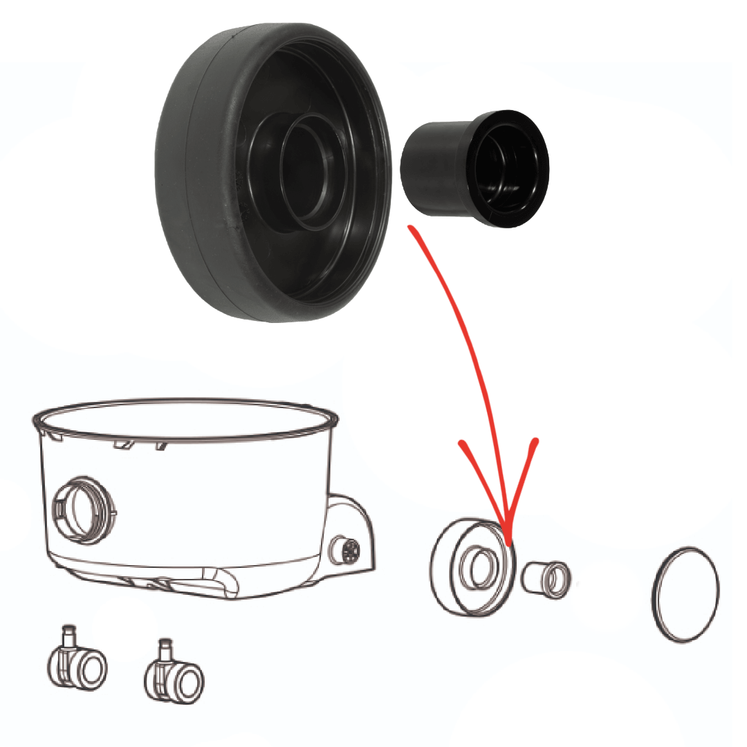 Genuine Numatic Henry Rear Wheel 227640 and Hub 227868