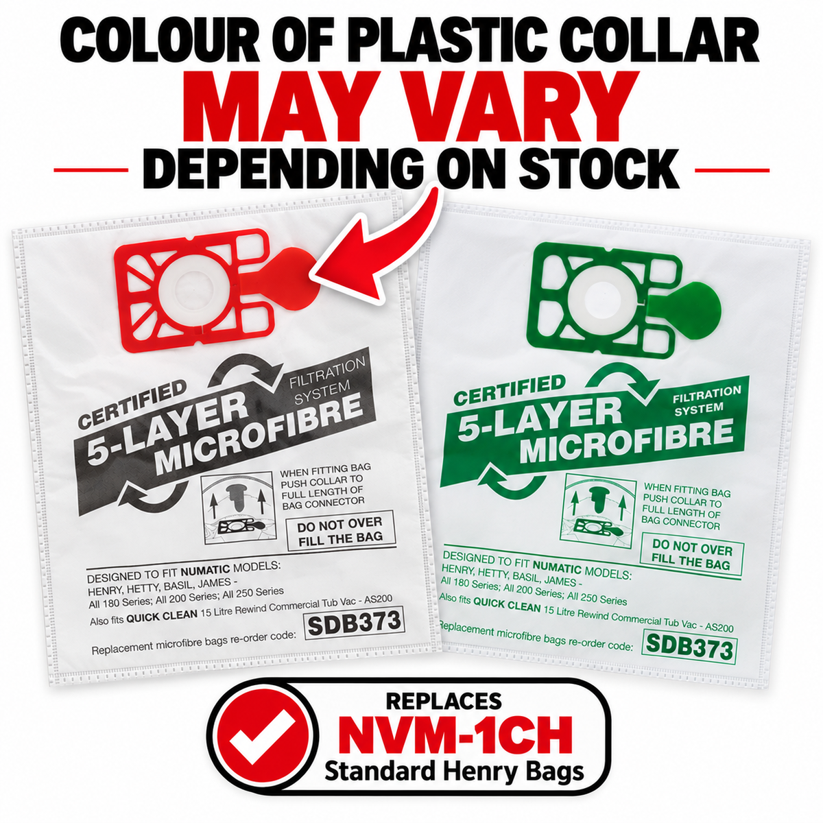 Henry Hoover Bags Compatible Hepaflo NVM-1CH